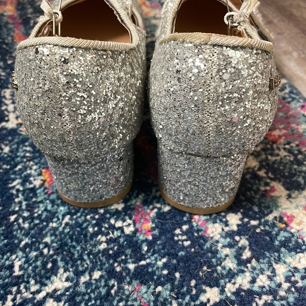 Bebe silver glitter sparkle Mary janes dress Shoes - Picture 4 of 7